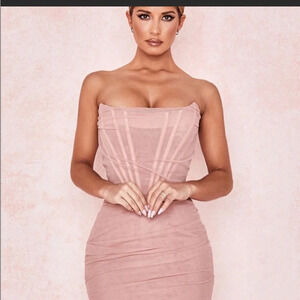 𝅺ROSEDRESS mesh sweet pink dress size S NWT